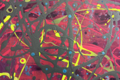 Chain Reaction, 2022, acrlyic on canvas, 30 x 40 cm