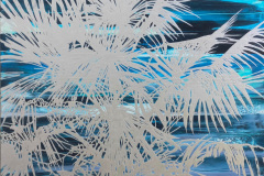 Silver Palm, 2022, acrylic on canvas, 60 x 60 cm