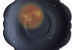 Flying Saucer 2, 2012, pastel on ceramic, 12 x 12 cm